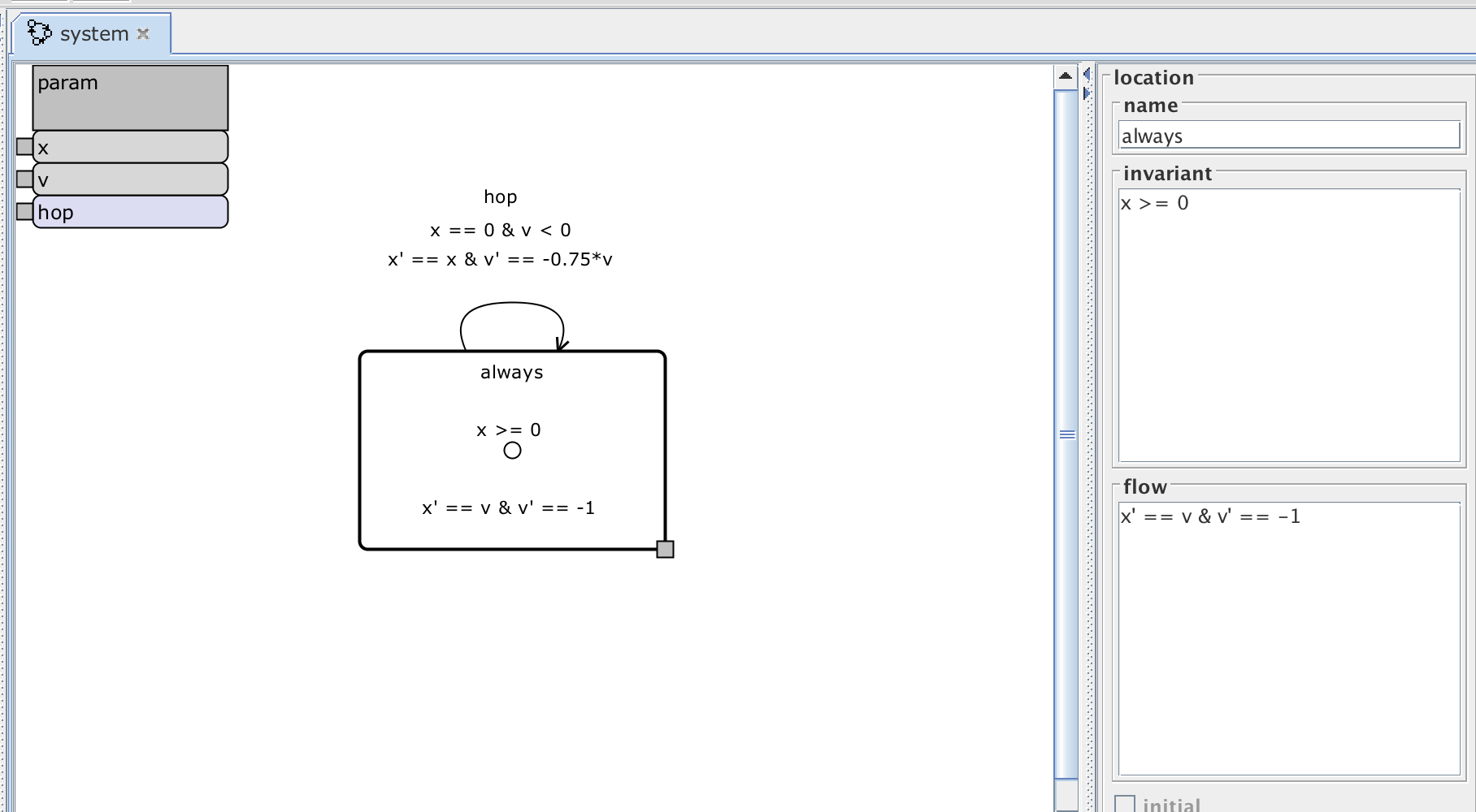 Bouncing ball model